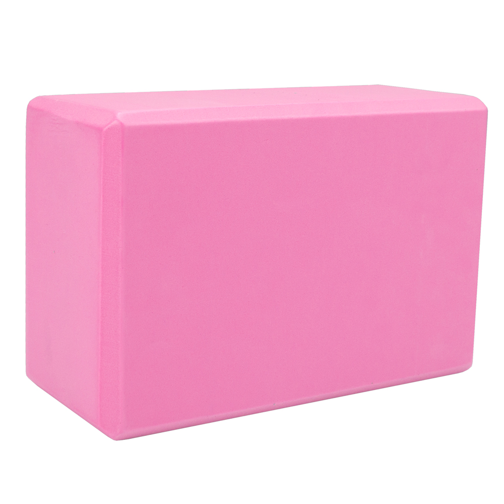 Large High Density Pink Foam Yoga Block 9 x 6 x 4 –